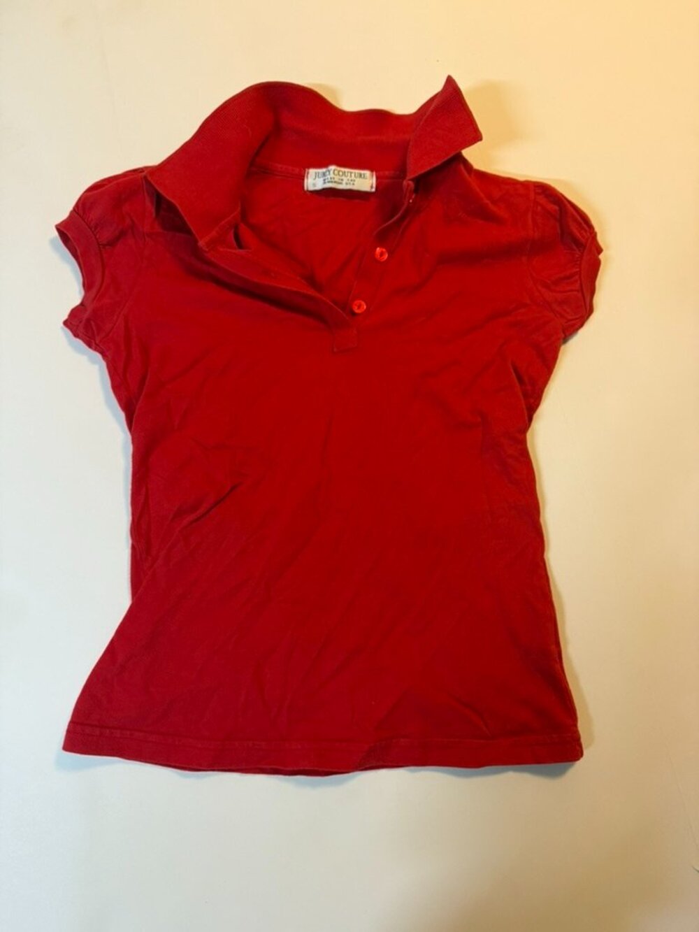 Vintage Juicy couture red collared polo small